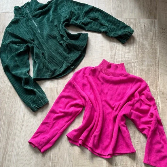 Forever 21 Teal Corduroy Zip-Up - Picture 2 of 3